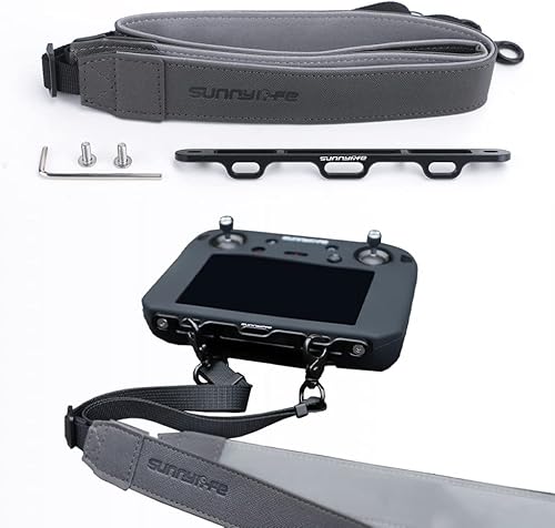 Miniatura 1 de Taoke D JI RC Pro Accesorios Correa de cuello ajustable de piel sintética, cordón con hebilla de aleación de aluminio CNC para controlador RC Pro,