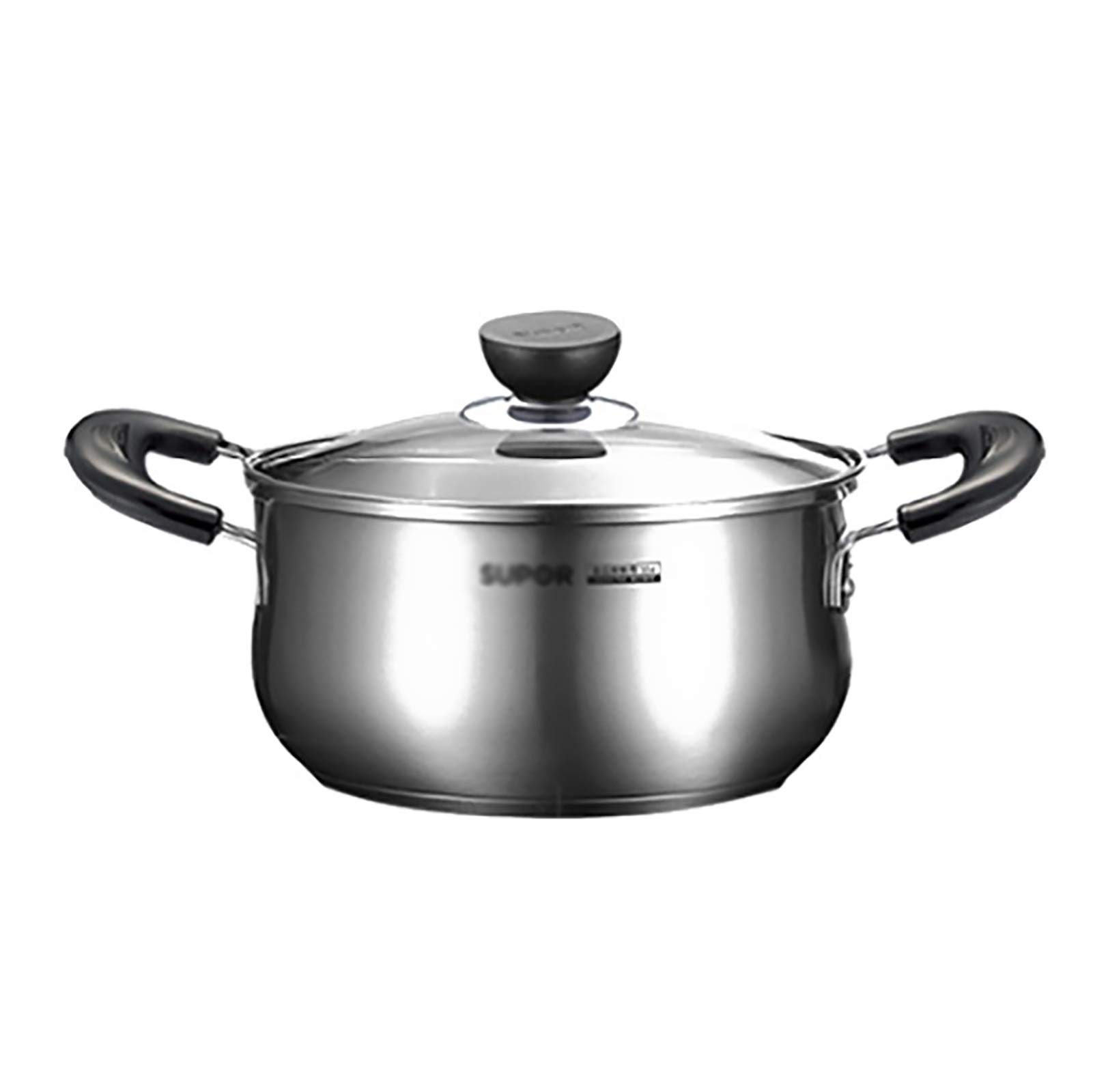 MYUYEE Stainless Steel Stockpot,Large Stock Pot Stockpot,304 Stainless Steel Stockpot,Non-Stick Pan,Universal Gas Cooker,20Cm/22Cm/24Cm,Silver (Silver-22Cm*11Cm)
