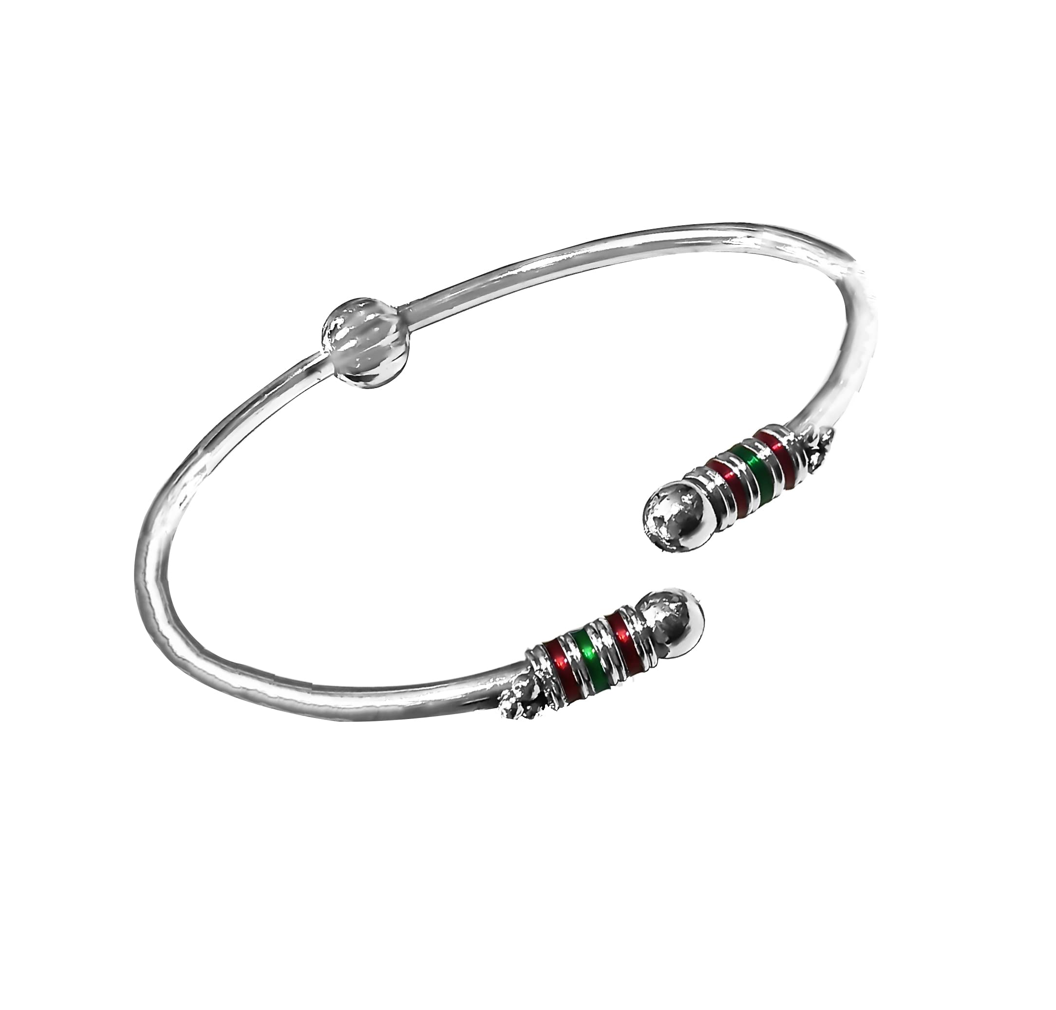 BFC Copper & Silver Plated Stainless Steel Kada Bracelet for Women