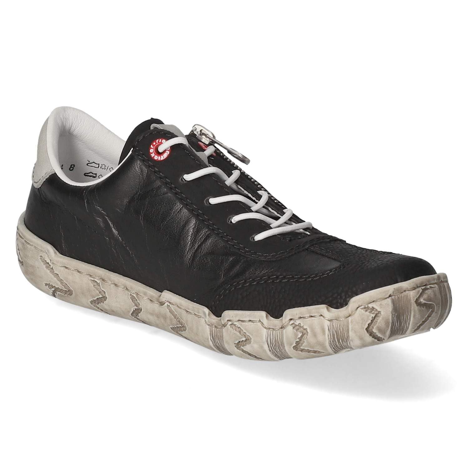 Rieker L0363-34 Damen Schnürschuh Leder/Synthetik rot/schwarz rot/schwarz