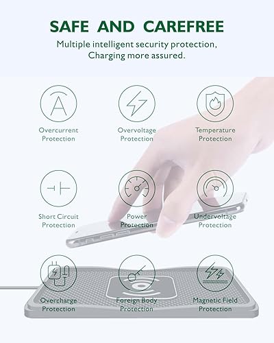 Miniatura 7 de Cargador de teléfono inalámbrico Qi almohadilla de carga rápida de 15 W 10 W 7.5 W cargador adaptador Mat para iPhone 14 13 Mini Pro Max 12 11 Plus