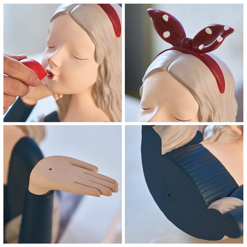 YXCKG Svuotatasche, Centrotavola Svuota Tasche da Ingresso Moderno, Ciotola per Frutta con Decorazione Portachiavi,Ragazza della Donna della Festa Nuziale Decorativa del Contenitore dello Zucchero