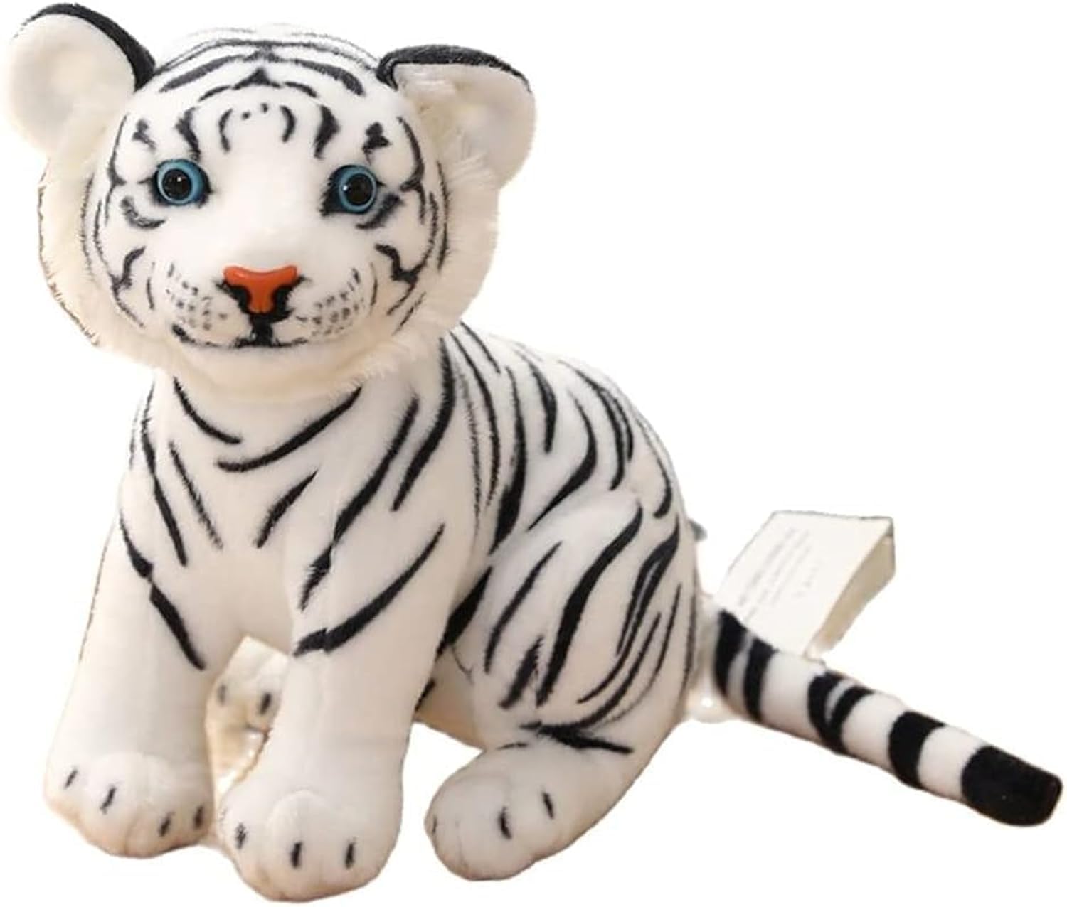 Tigers Plush Toy Stuffed Animal Plush Cat -12.9'' Cute lifelike Tiger Stuffed Animals Animals Kids Toy Gift for Boy Baby - Lifelike Stuffed Animal (White Tiger)