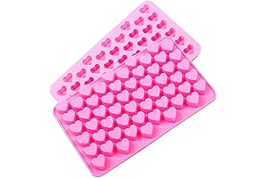 Valentine Silicone Mini Heart Ice Molds – 55-Cavity Molds for Baking