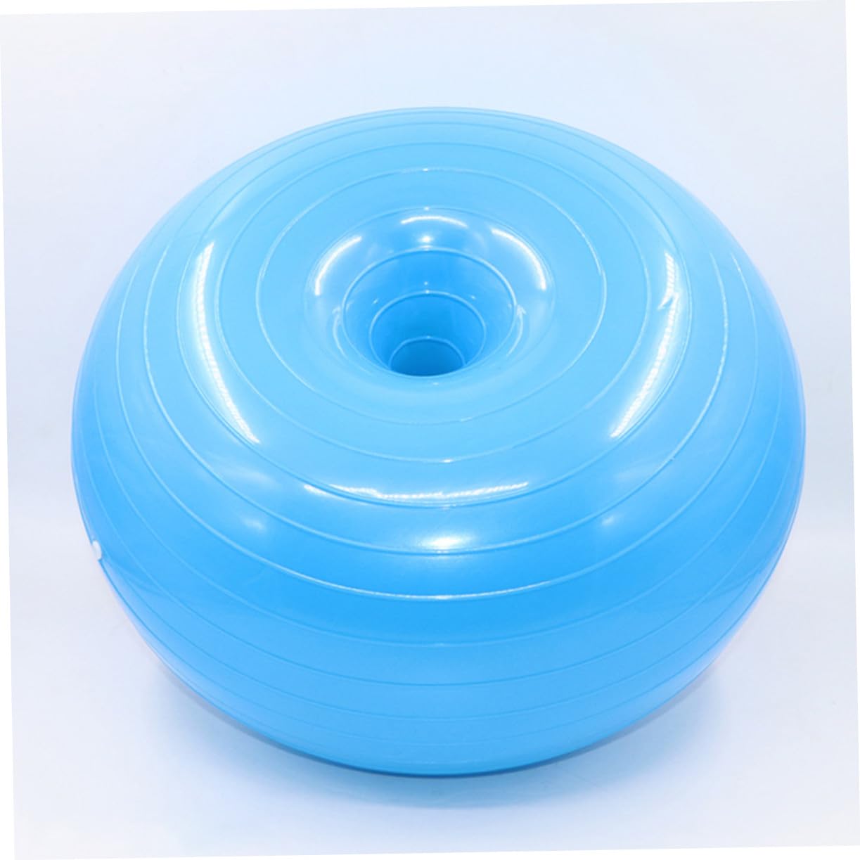 HEMOTON Pallone Yoga Gonfiabile a Ciambella Blu in Pvc con Pompa | Superficie Antiscivolo, Design Anti-scoppio e Alta Aderenza, per Stabilità e Allenamento in Casa