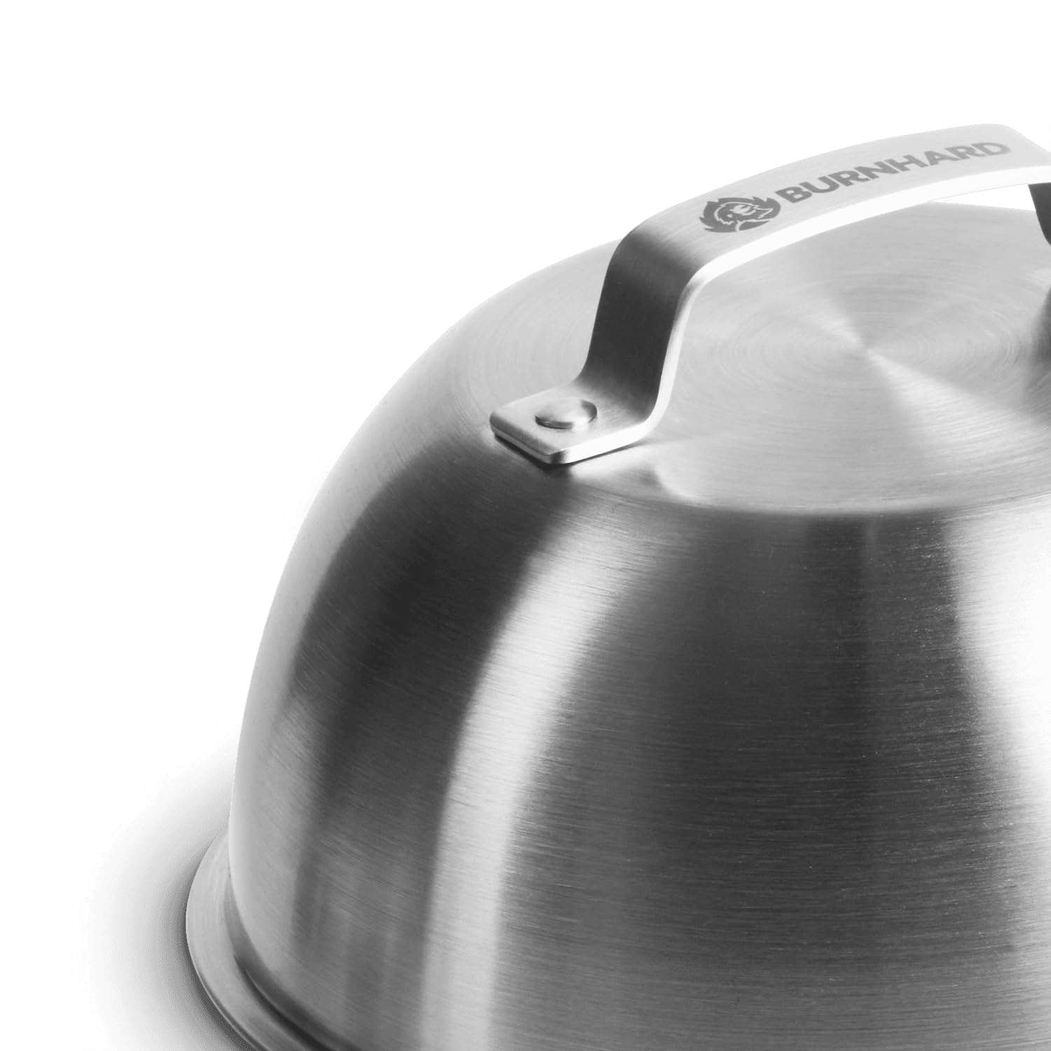 Lot De 2 Cloches à Hamburger BURNHARD – Acier Inoxydable – Fromage Fondu Parfait & Cuisson Vapeur Grill