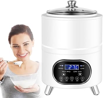 Commercial Yogurt Fermentation Machine, Automatic LCD Digital Yoghurt Maker Machine, with Time and Temperature Control, Portable Electric Yogurt Maker for Yogurt, Cheese, Natto,White-8L