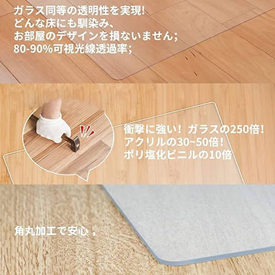Amazon.co.jp: MingXiu 冷蔵庫マット PVC製 床保護シート キズ