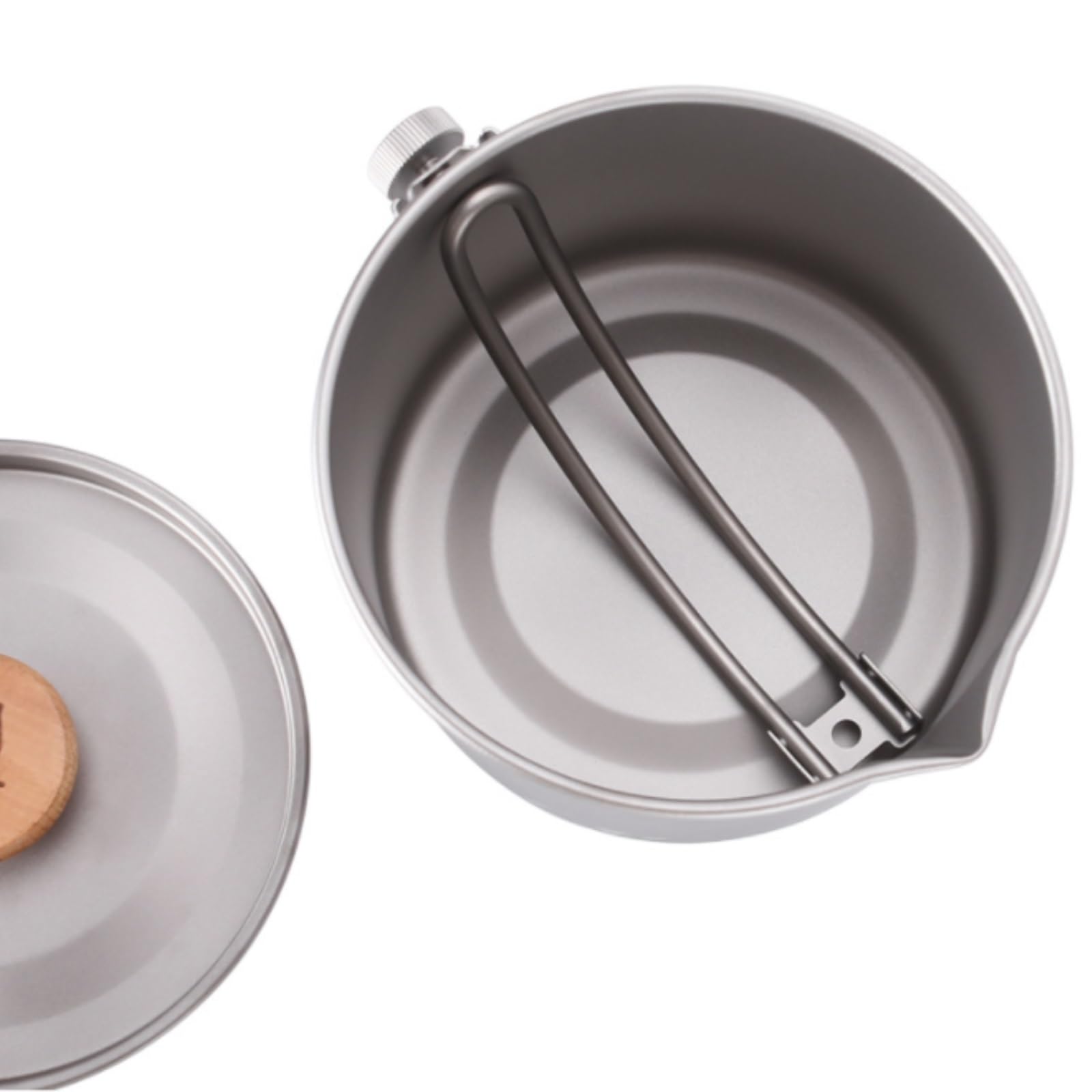 Popote Bivouac Cuisinière De Camping Portable en Plein Air avec Poignée Amovible, Bouilloire De Camping Multifonctionnelle Cuisine de Camping