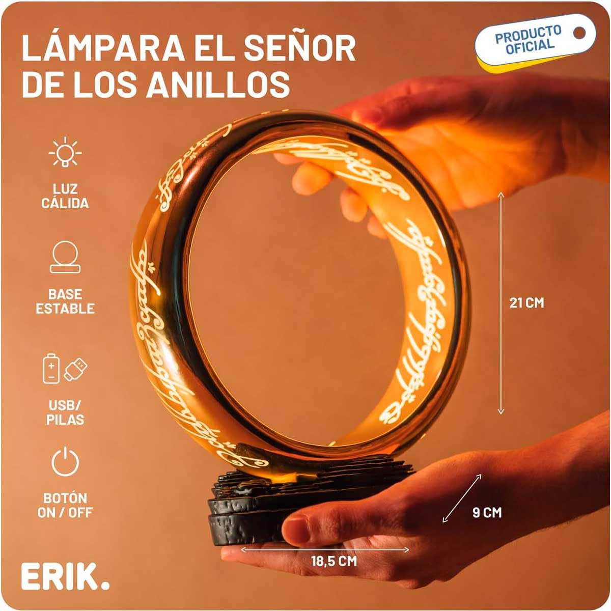 Grupo Erik LED Lampe Der Herr der Ringe Stimmungslicht Schreibtisch Nachttischlampe Fanartikel