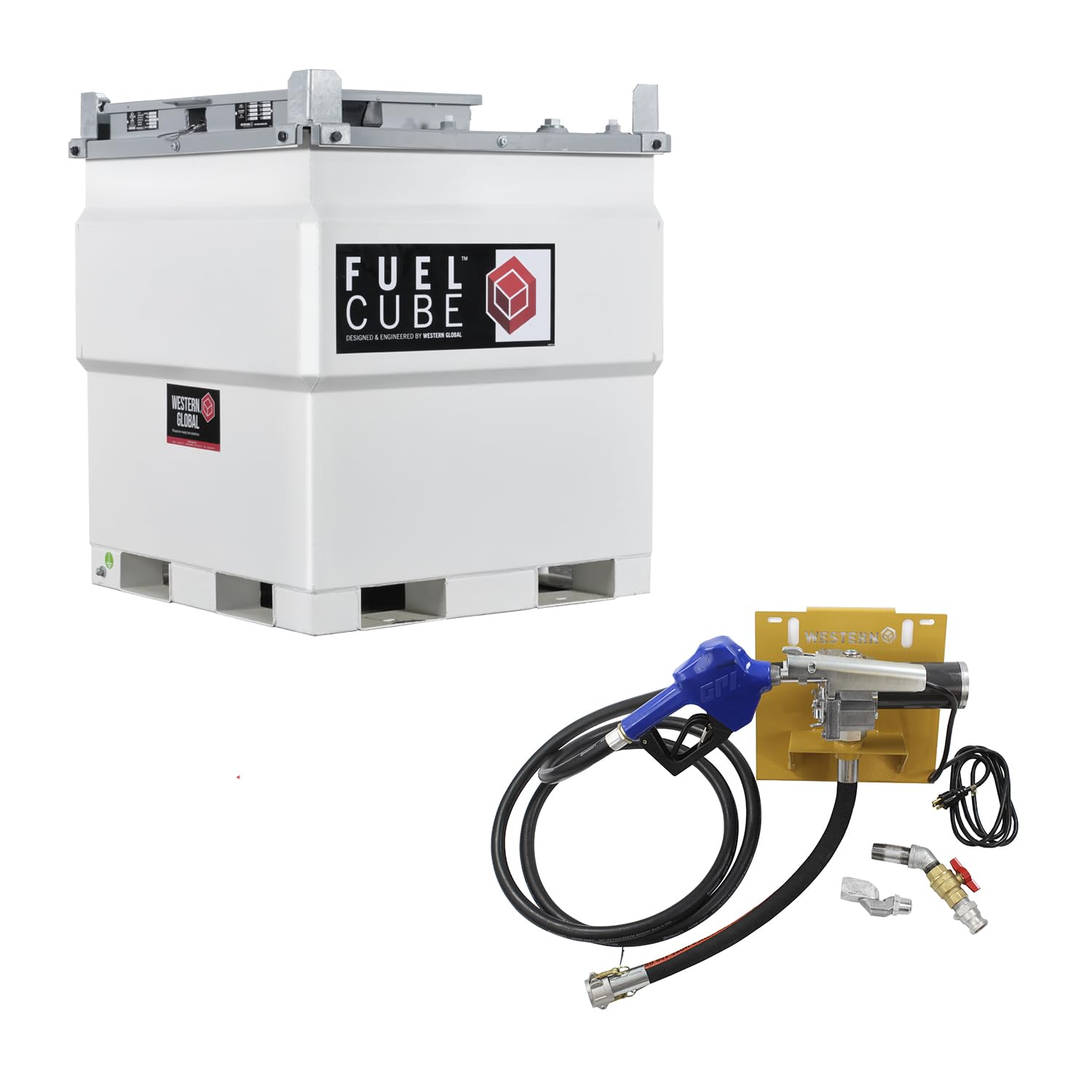 - Fuel Transfer Tank FCP250: FuelCube Stationary, Double Walled 252 US Gallon Diesel Storage Tank with 115V, 12gpm Pump Kit and Level Gauge