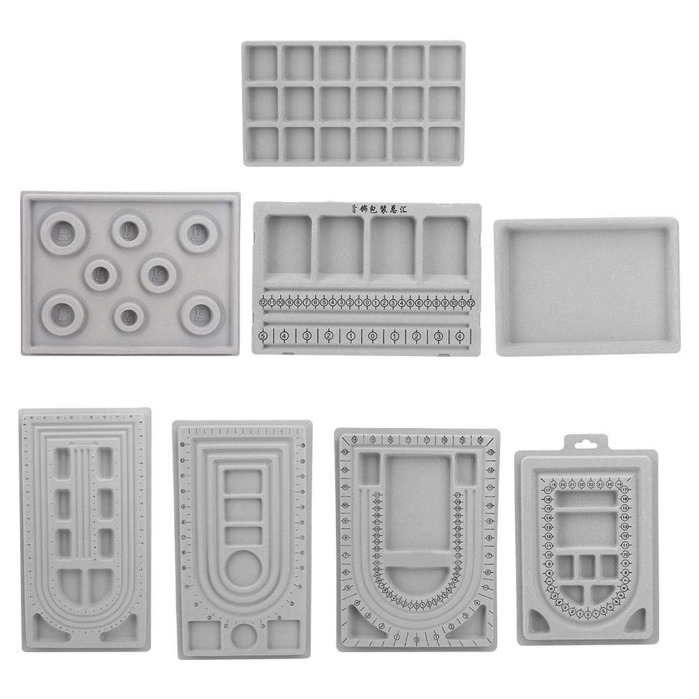 PIQIUQIU Plateau à Bijoux, 2 Pièces, Tapis De Conception De Perles, Planche à Perles, Outil De Tissage Pour La Fabrication De Bijoux