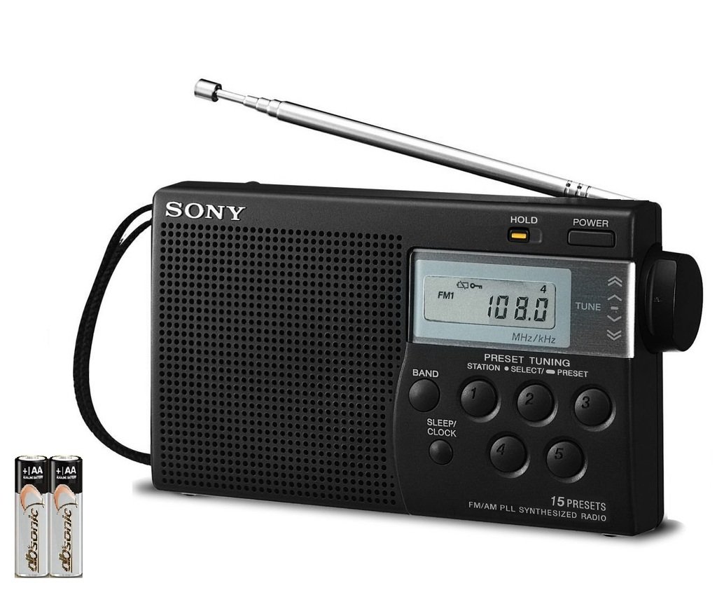Buy Sony Compact Portable Radio with AM/FM Digital Tuning, Built-in ...