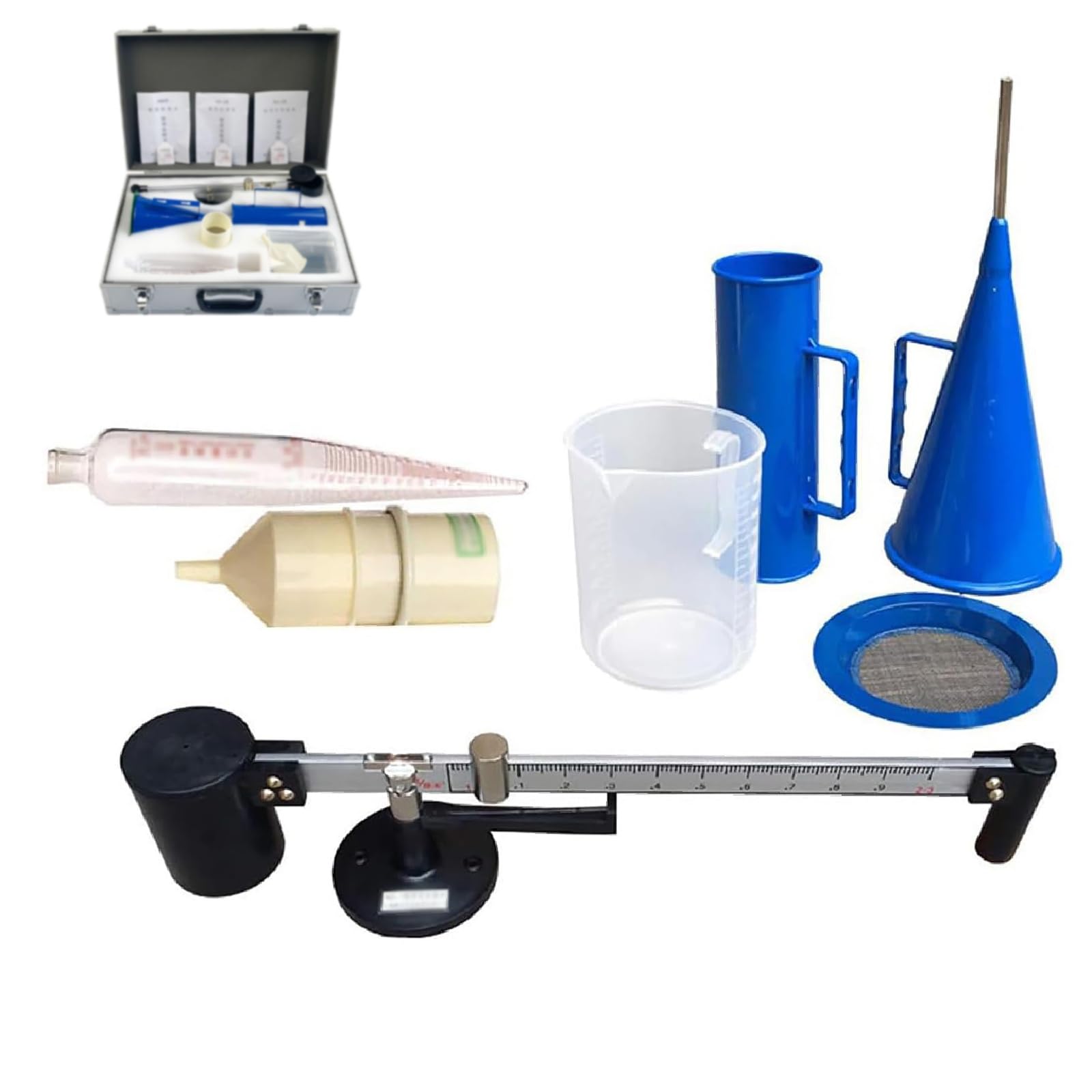 Kit de probador de lodo de 3 piezas con hidrómetro y viscosímetro de 140 cm³