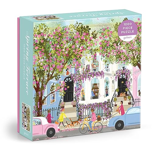 Rompecabezas de 1000 piezas para adultos Galison Springtime Terrace Joy Laforme