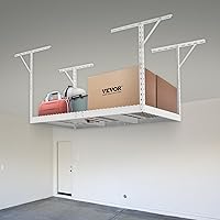 Vista 8 de VEVOR Overhead Garage Storage Rack, 3x6 Garage Ceiling Storage Racks, Heavy Duty Adjustable Cold Rolled Steel Racks for Garage Storage, White