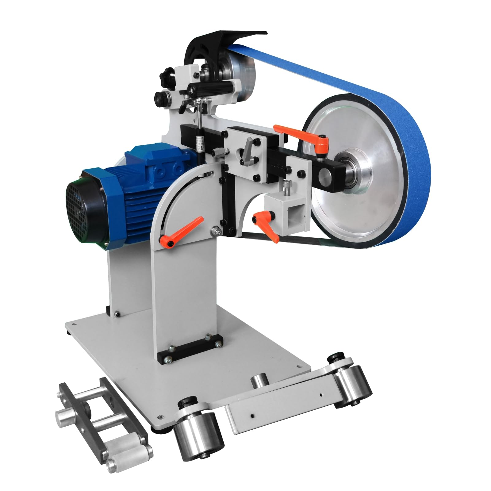 JLD 2 * 72 Bandschleifmaschine， with 2.2KW VFDvariabler Geschwindigkeit, three sets of grinding heads, 1500 W Messerschärfer mit 3 Schleifformen und 3 Schleifbändern für die Metallbearbeitung