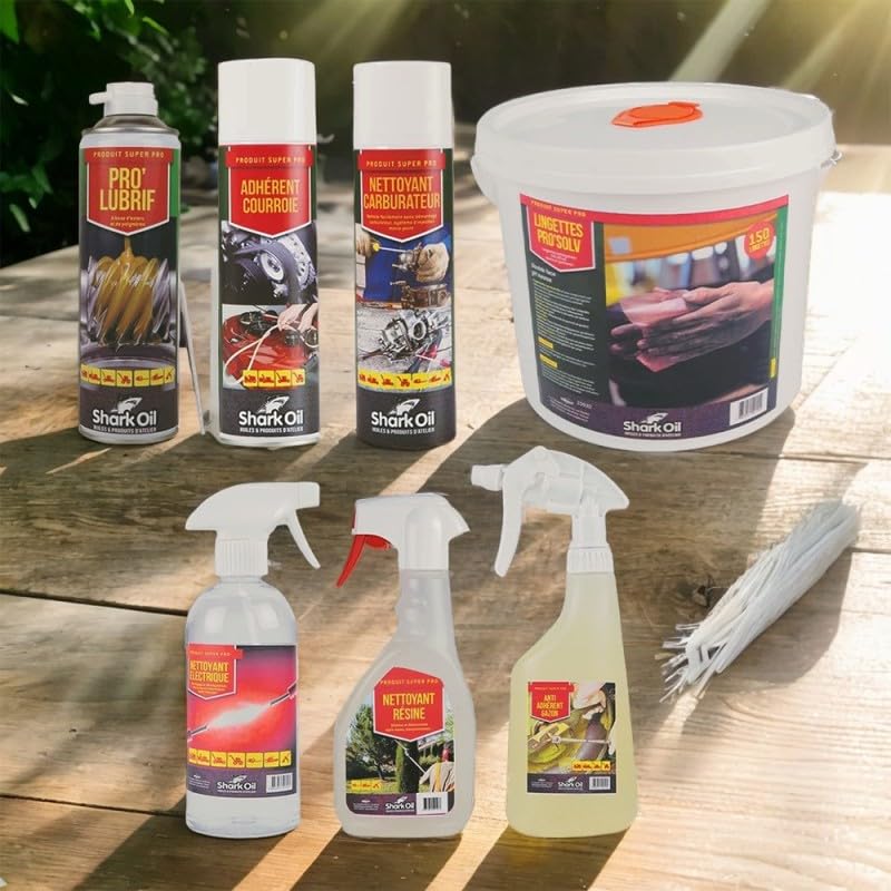 Matijardin - Anti adhérent herbe 400 ml Shark Oil par 2 + gants multi-services