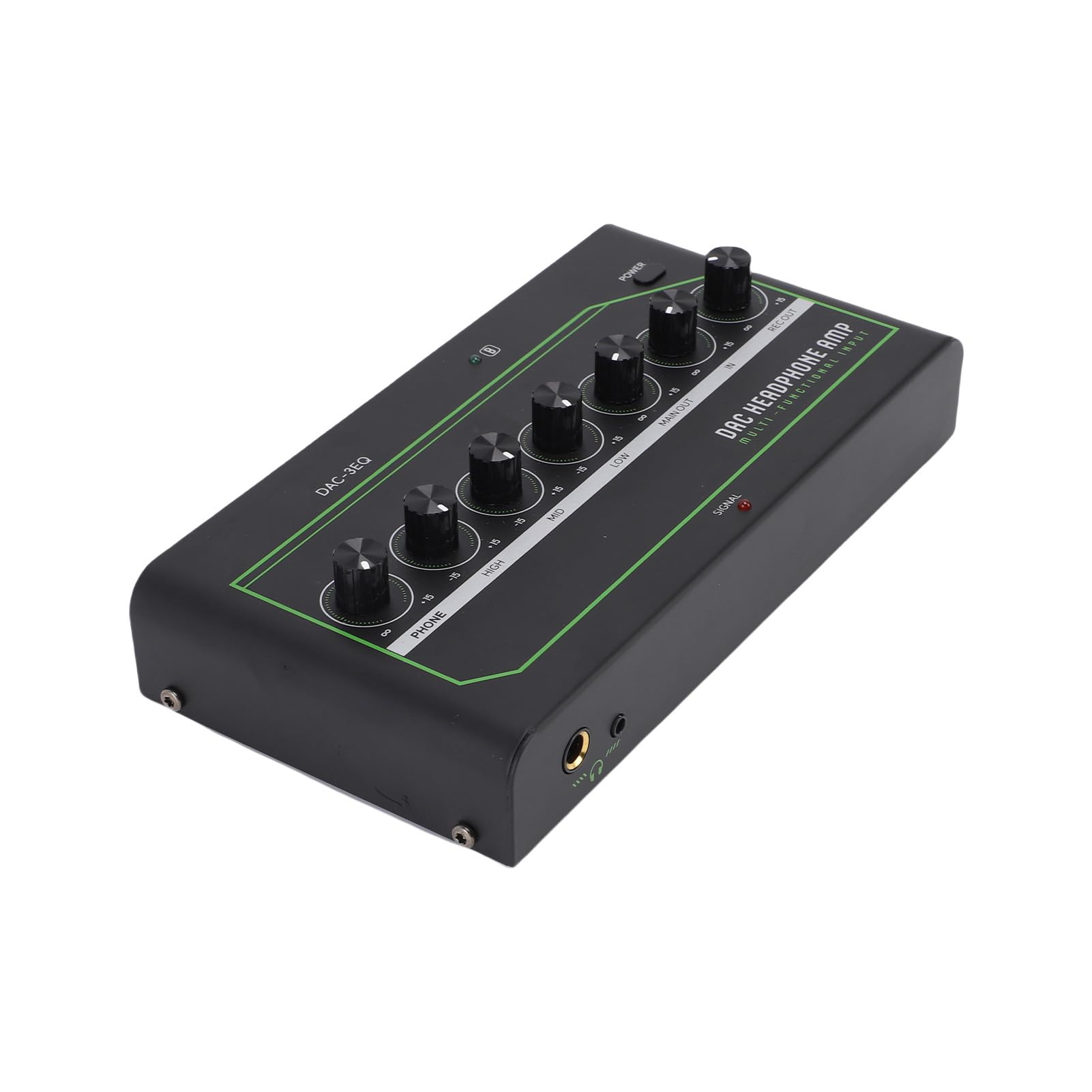 Amplificateur de casque de jeu DAC, convertisseur de son professionnel pour joueurs, USB de type C, basses réglables, aigus moyens pour console de jeu – Noir fer, 20 x 11,5 x 4,7 cm (prise