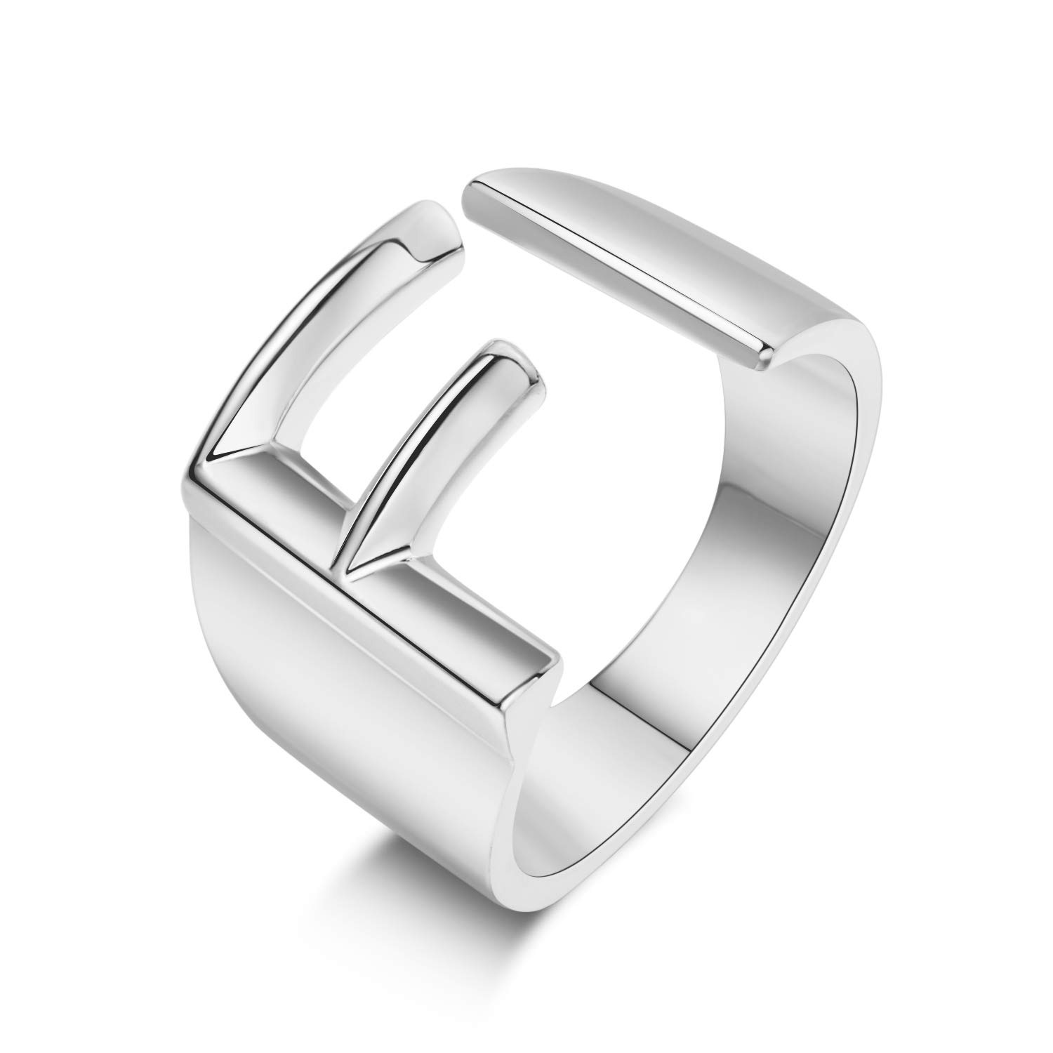 Sora TukiSora Tuki Initial Ring Gold Letter Rings for Women Chunky Gold Rings for Women Adjustable Rings Initial Jewelry