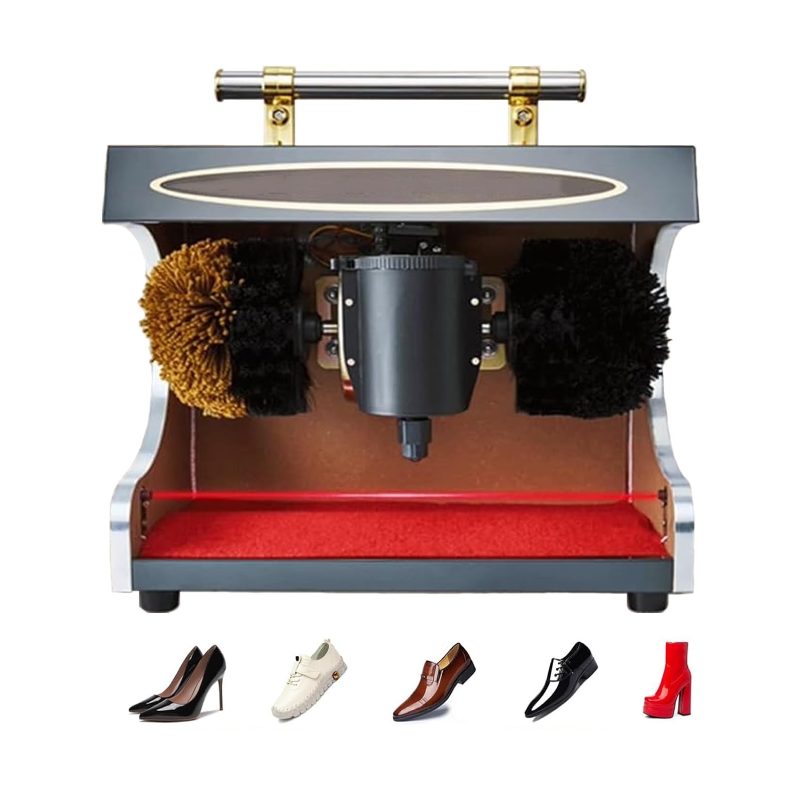 Automatische Schuhputzmaschine mit Induktionsfunktion & weichen Bürsten für Familie, Hotel, Bankgebrauch - Professioneller Schuhglanz im kompakten Design