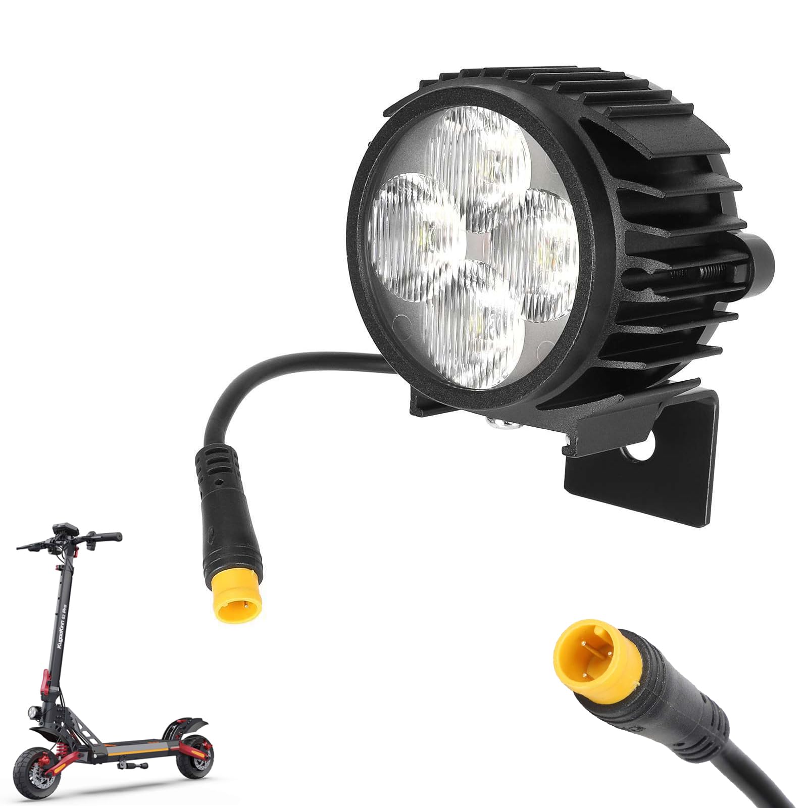 Faro para Kukirin G2 Pro/G2 ProDB/G2 Max patinete eléctrico, faro, impermeable y a prueba de golpes, accesorios para scooters eléctricos