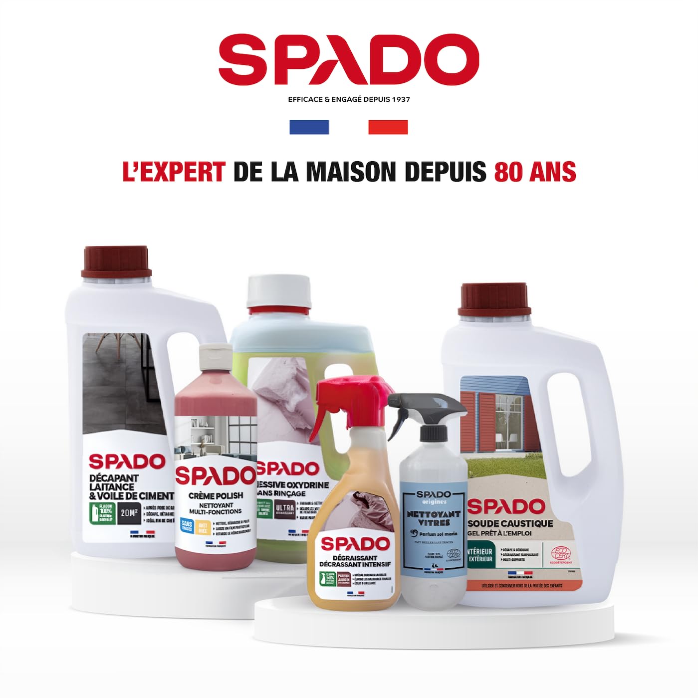 SPADO - Crésyl concentré - Désinfectant, bactéricide et levuricide - Nettoyant - Efficacité longue durée - Elimine 99,9% des bactéries - 5L - Fabriqué en France