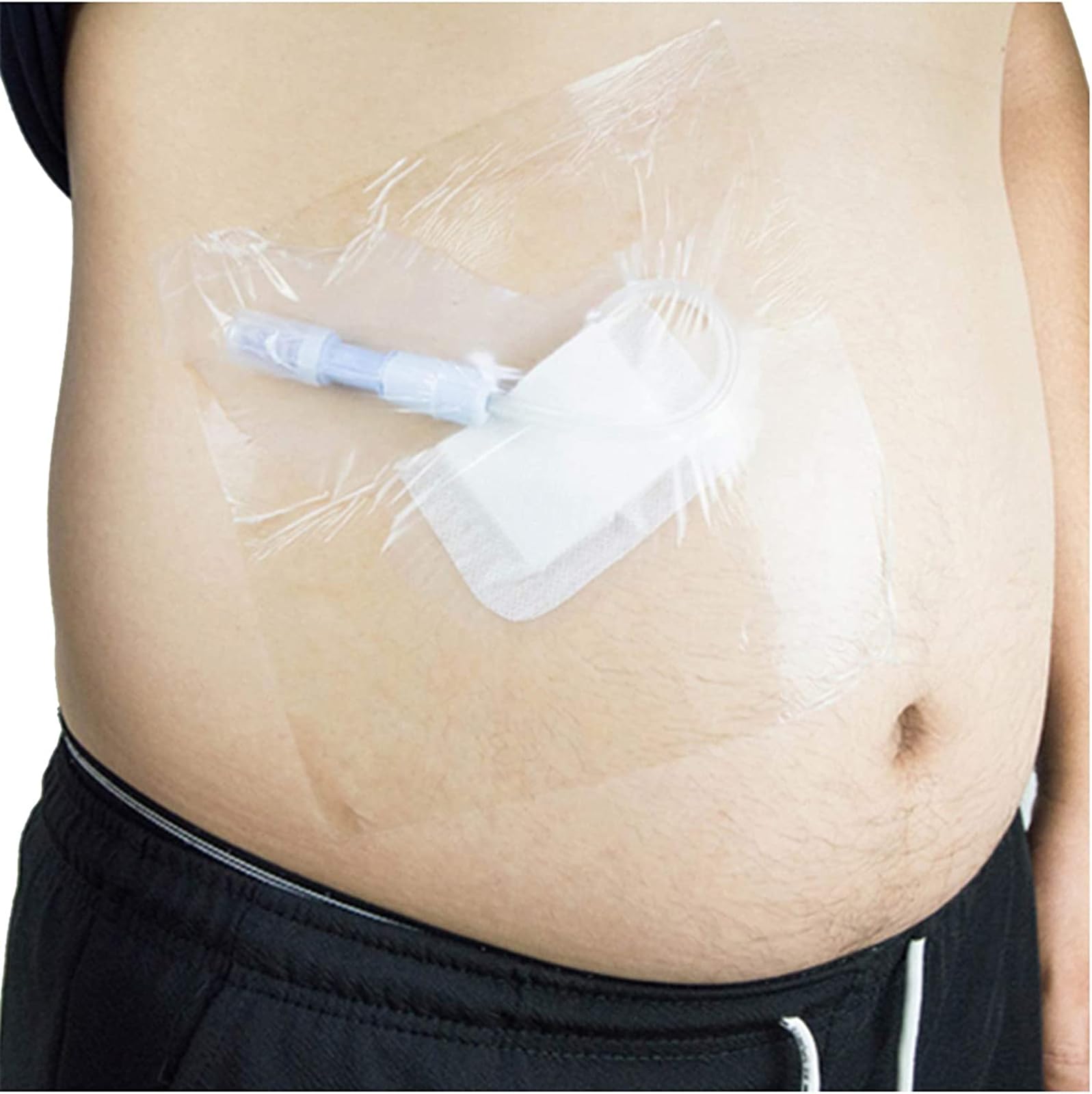 CUSMA Sac De Bain en Film Imperméable Abdominal, Bouclier De Douche Jetable Imperméable Péritonéal, Barrière d'eau De Cathéter pour Les Patients en Dialyse Péritonéale - 50Pcs