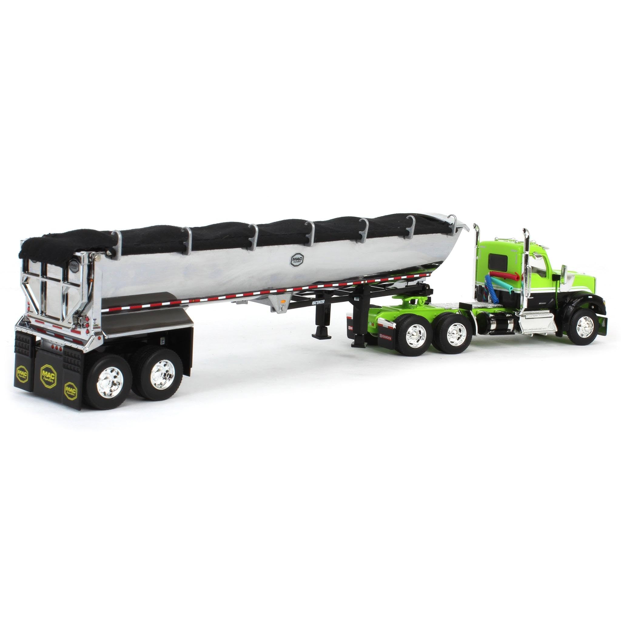 Amazon.com: 1/64 Lime Green & Black Kenworth W990 Day Cab with MAC