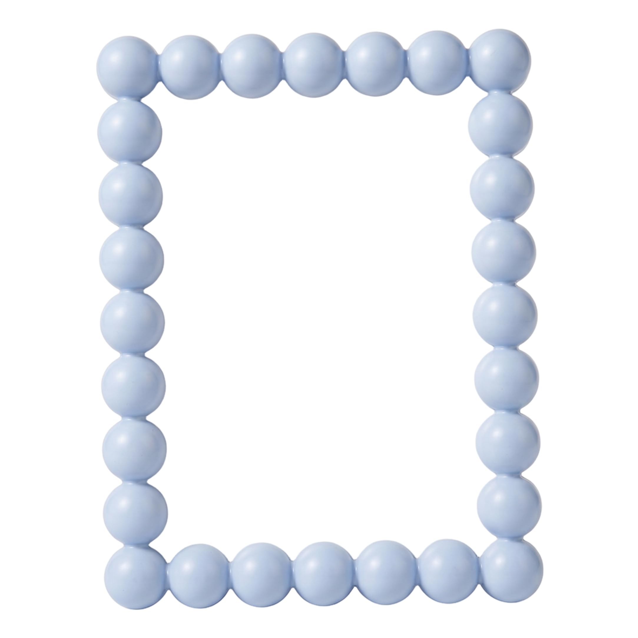 Cute Picture Frame - Unique Desk Photo Frame with Beaded Border Design, Wall Mountable 4x6 Inch, Blue
