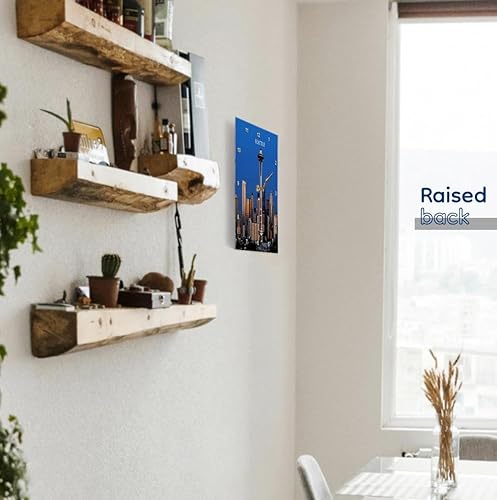 Miniatura 4 de 3dRose DPP_62081_1 Reloj de pared Seattle Space Needle, 10 x 10 pulgadas