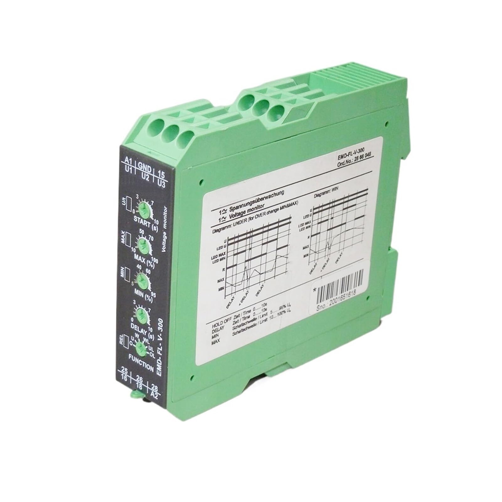 ZVQYSGIW EMD-FL-V-300 2866048 Voltage Relay