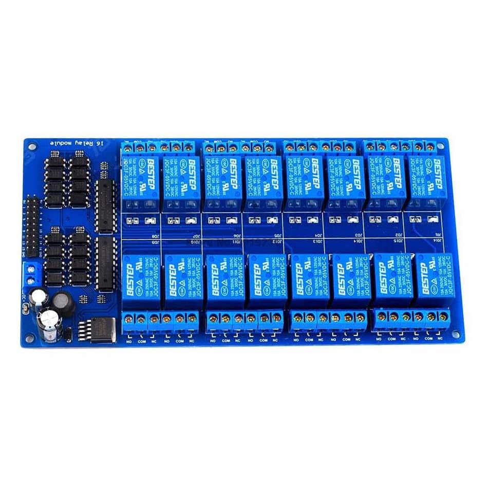 #icpart 5V 16-Channel Relay Interface Board Module Optocoupler LED LM2576 Power for Arduino DIY Kit PiC ARM AVR #icpart298279