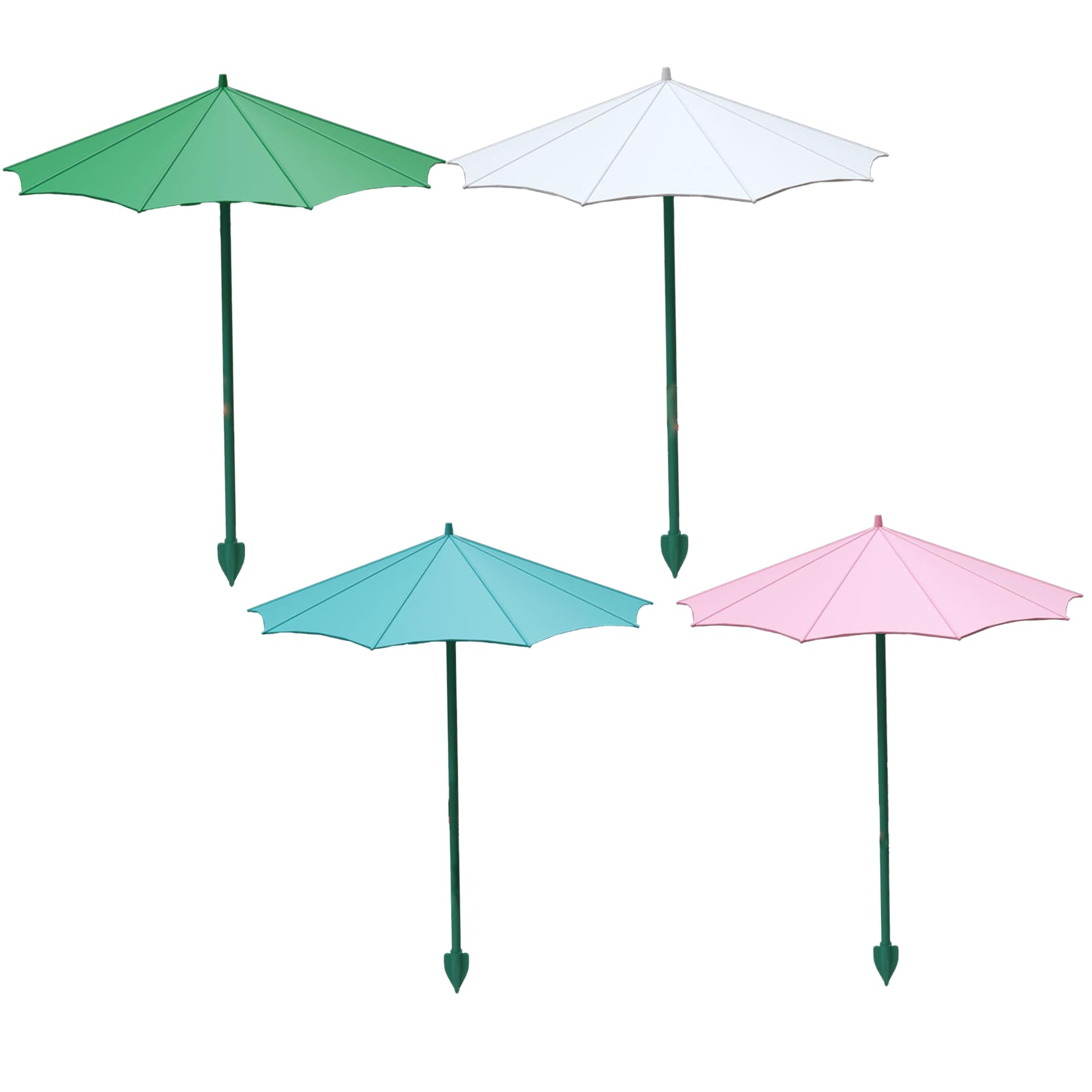 Ngbbby 4Pcs Plant Umbrella, 17.3Inch Plant Umbrellas For Outdoor Plants - Waterproof Sun-Proof Garden Shade With Fiberglass Stakes, Umbrellas