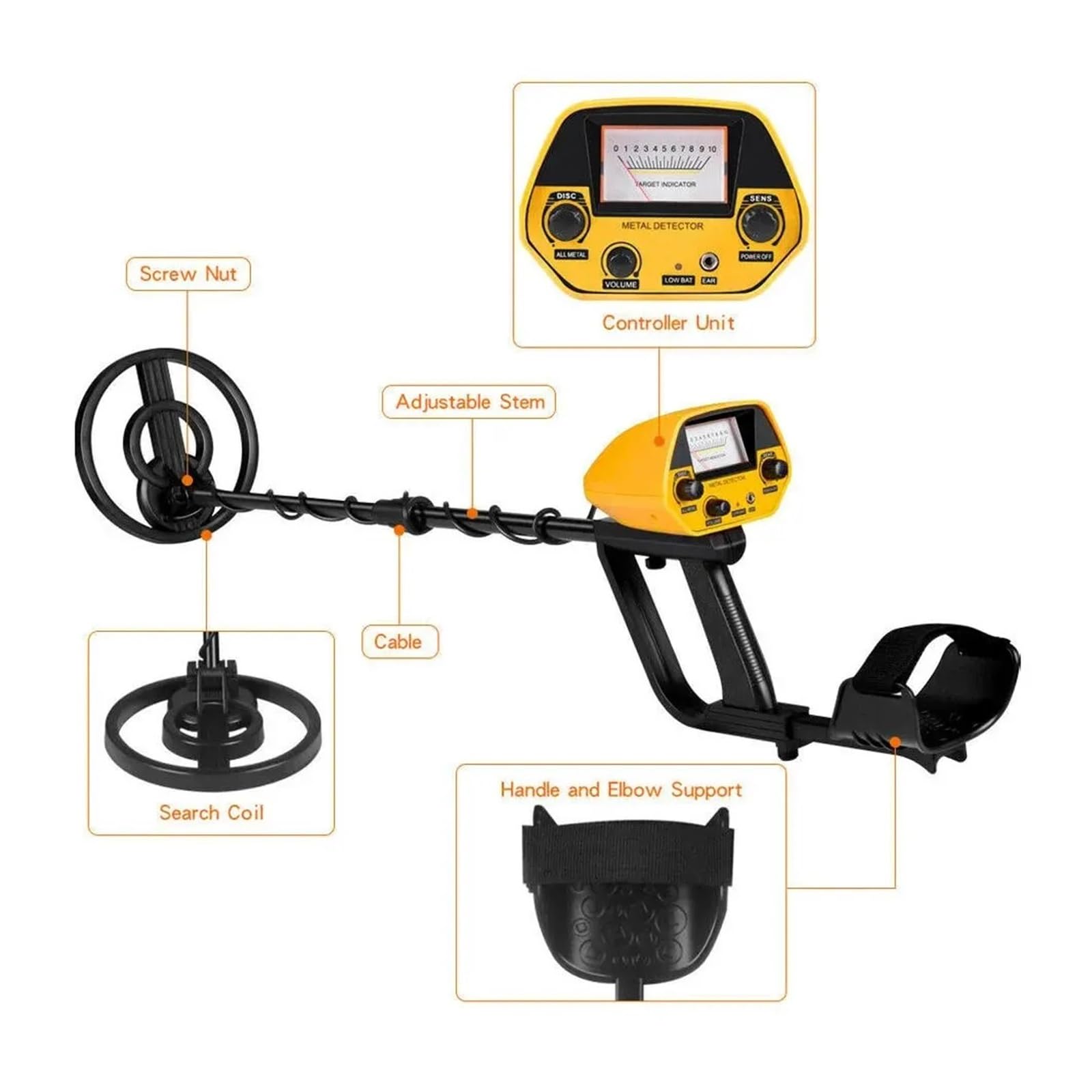 Wykrywacz Metali Instrument Do Wykrywania Podziemny Wyszukiwarka Złota Hunter Treasure Gold Digger Poszukiwanie SkarbóW Z Wysoką Precyzją