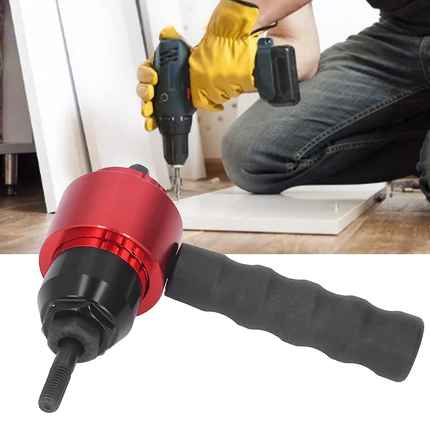 Rivettatrice per Inserti Rivetti Filettati in alluminio, acciaio e in acciaio INOX da M3 a M8 per Trapano e Avvitatore a Batteria