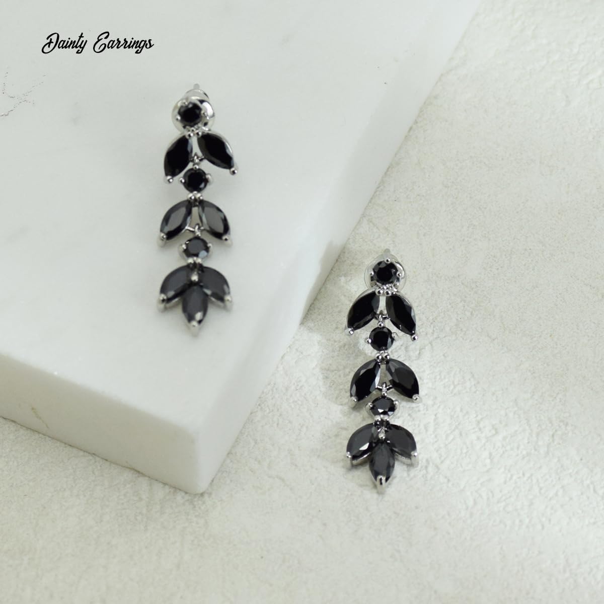 Dainty Dangle Earrings Elegant Marquise Leaf Cubic Zirconia Drop Earrings Wedding Prom Parties Earrings Stylish Jewelry Gift - Image 4