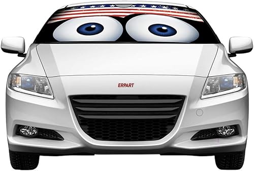 Miniatura 4 de Parasol reflectante de doble cara con la bandera estadounidense de los Estados Unidos, compatible con automóvil, camión, SUV, parabrisas delantero,