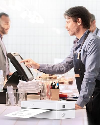 Miniatura 6 de POLONO - Papel de impresión térmica de tamaño carta de 85 x 11 pulgadas papel térmico para impresora inalámbrica POLONO FT800 2 rollos total 200