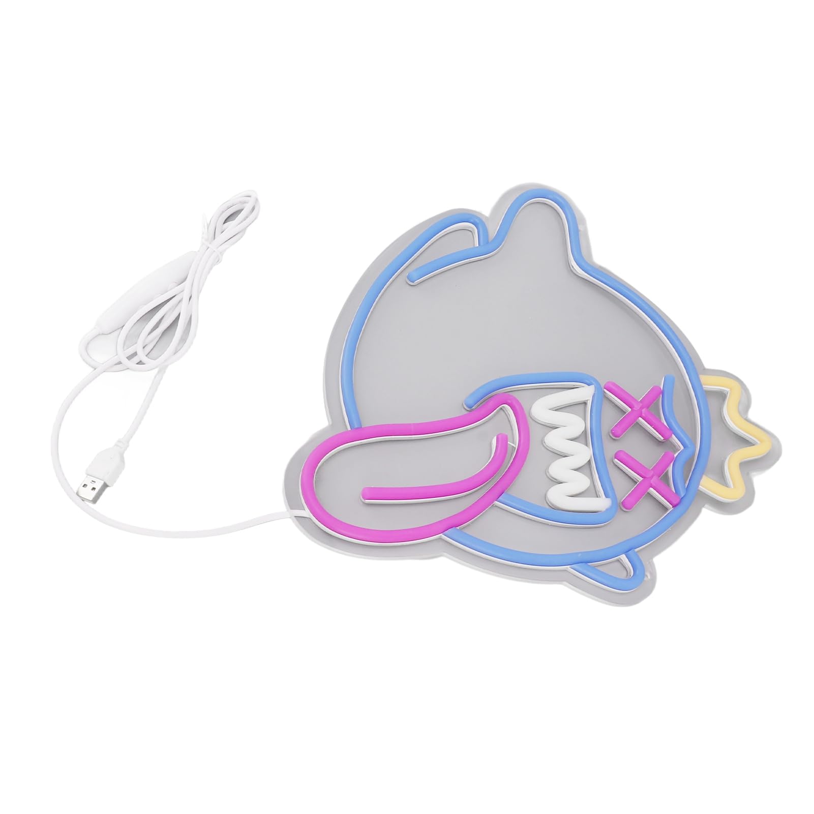Domary Ghost Neon Zasilany Przez USB, ściemnialny, Montowany na ścianie Neon LED Ghost z akrylową konstrukcją ABS do Wystroju Sypialni w Pokoju Gier