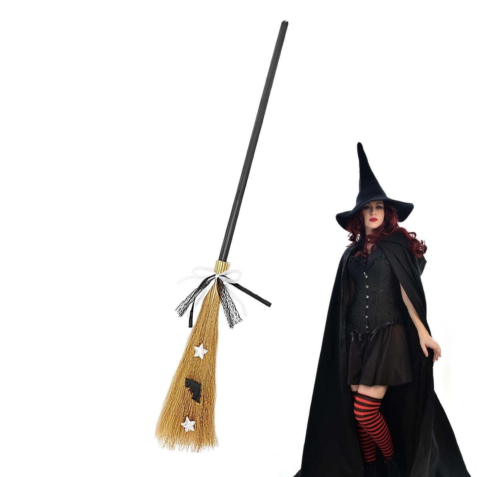 Escoba voladora de Halloween reutilizable para decoración y disfraces de fiestas temáticas
