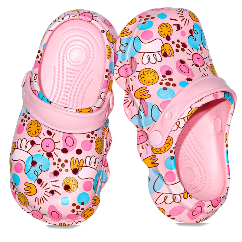 Image of Toddler Clogs for Girls Lightweight Kid Garden Clogs Breathable Slip-on Slides Sandals Slippers Children's Beach Water Shoes (taiy Fen, 28)