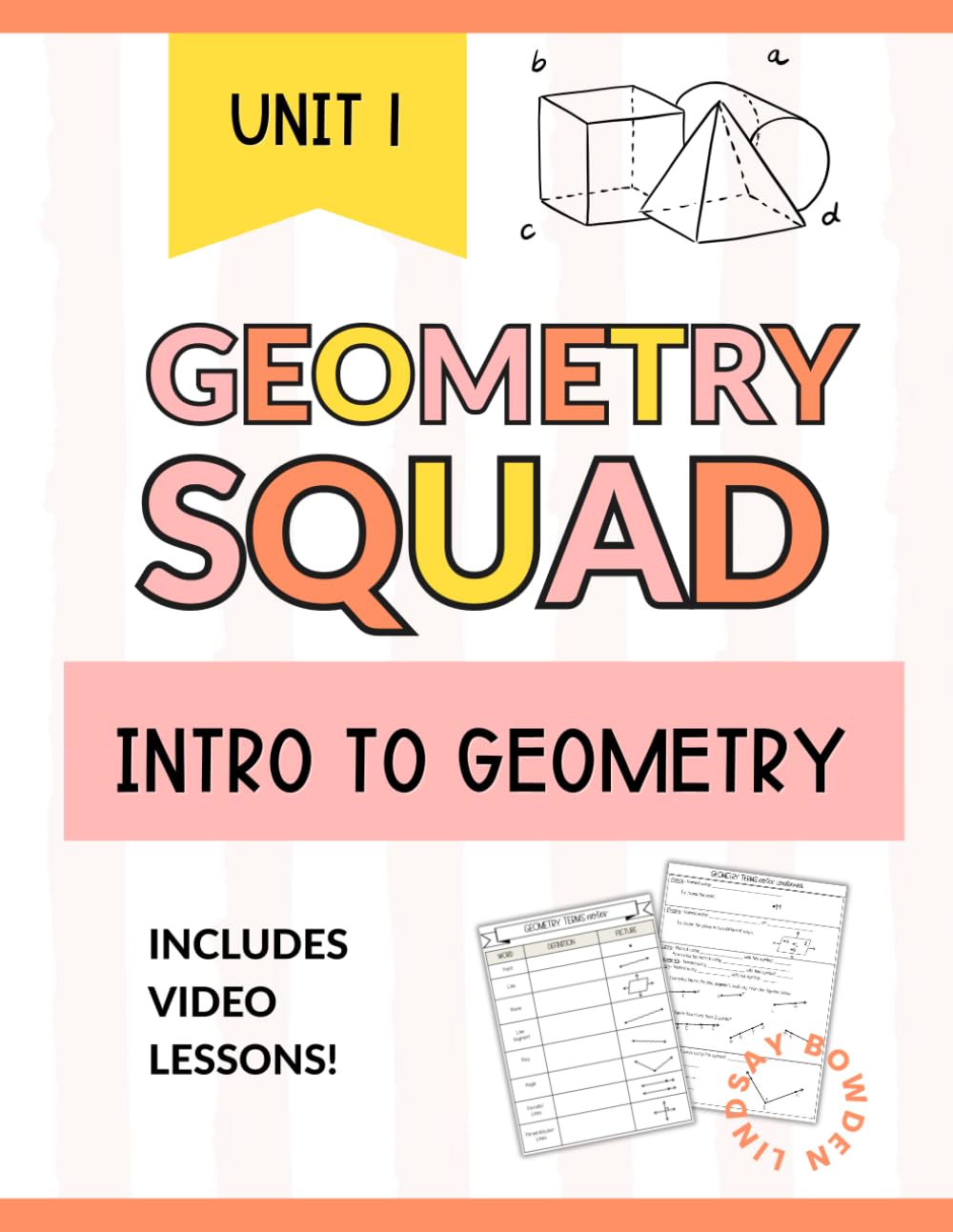 Introduction to Geometry Workbook: Geometry Terms, Logical Reasoning, Constructions, and Triangle Centers for Grades 8–12 (Geometry Squad)