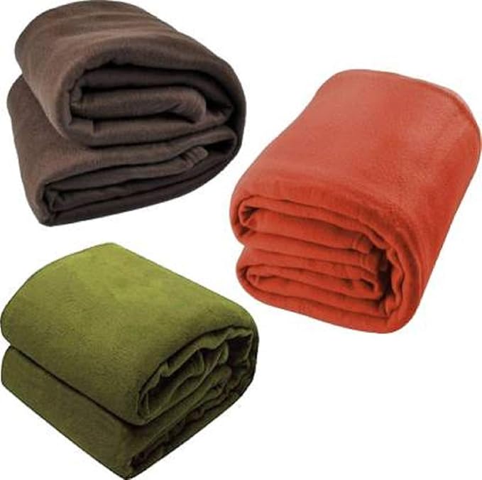 Comfytouch 3 pcs Single Fleece Blanket