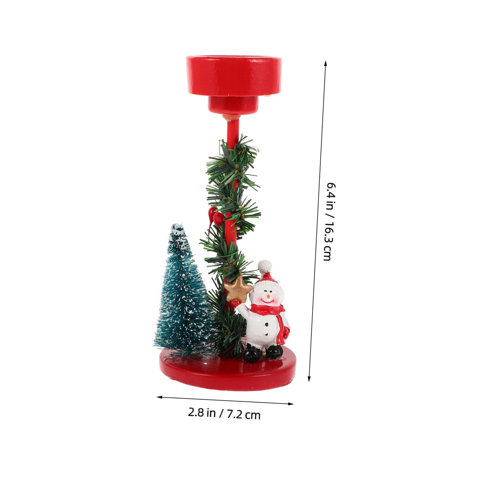 GRIRIW Christmas Snowman Figurine Decorative Holiday Table Centerpieces Tall Candle Holders for Home Decor