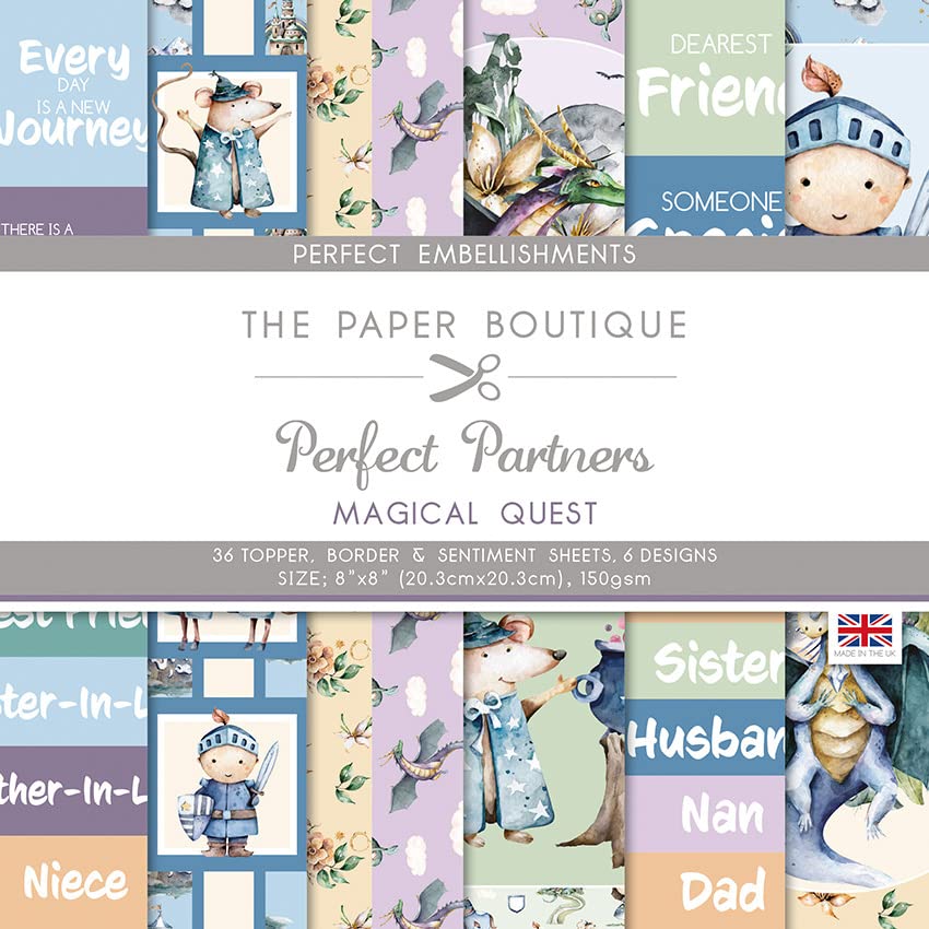 The Paper Boutique - Perfect Partners - Magical Quest - Embellishments, Multicolour, 8 x 8 inches (PB1809)