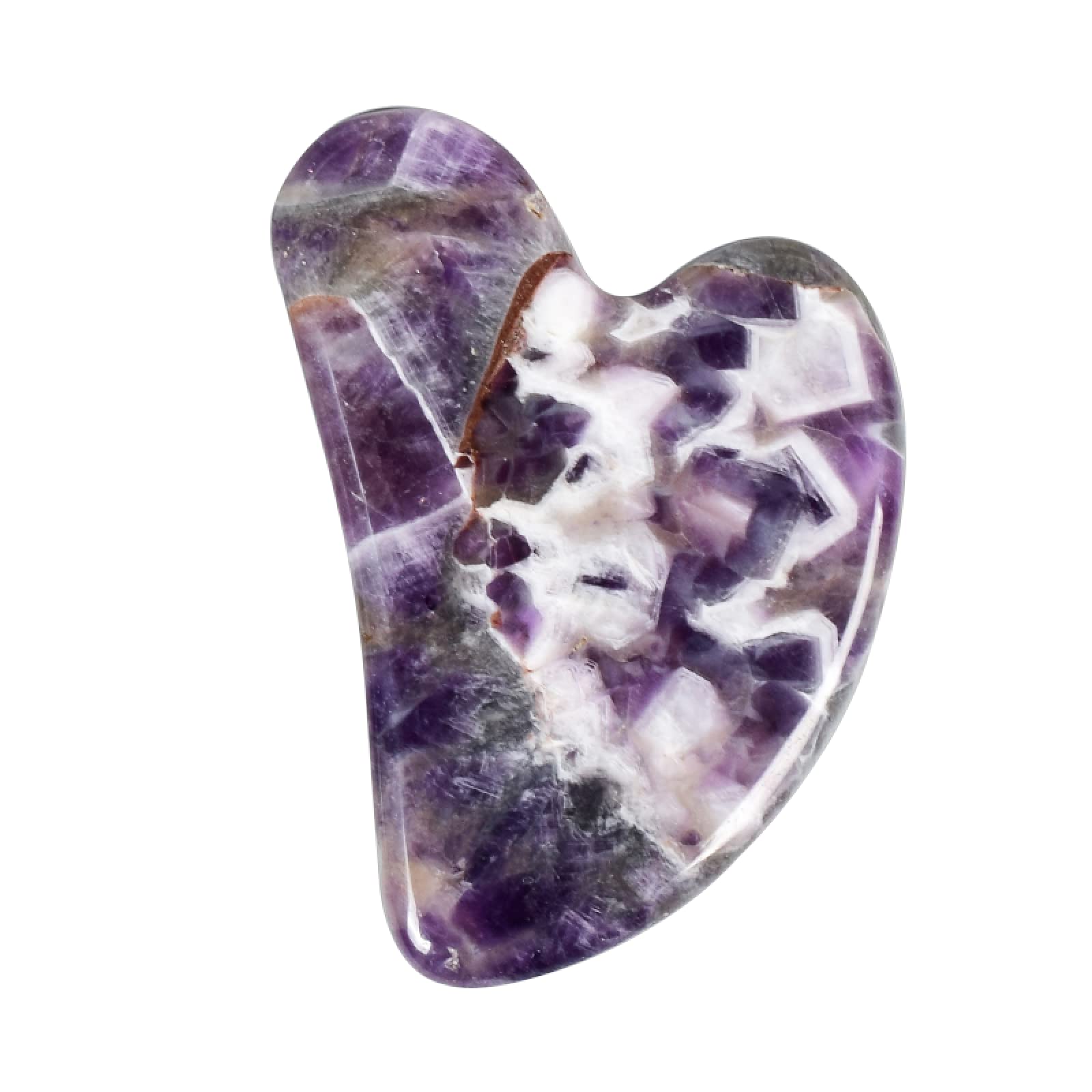 Herramienta de Masaje de Amatista Piedra Natural Facial Gua Sha Masajeador SPA Cristal de raspado, 1 Pieza Inicio Colecciones
