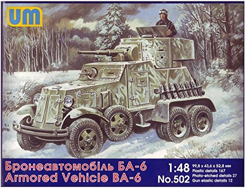 UniModel (UM) BA-6 Soviet Armored Vehicle WWII 1/48 Plastic Model Kit