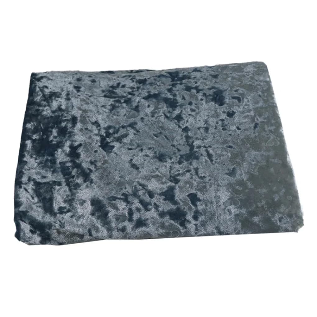 Crushed Terciopelo Tela, Tela polar con estampado de mariposas for pijamas, sofás y almohadas - Material for manualidades (por metro)(Blue)