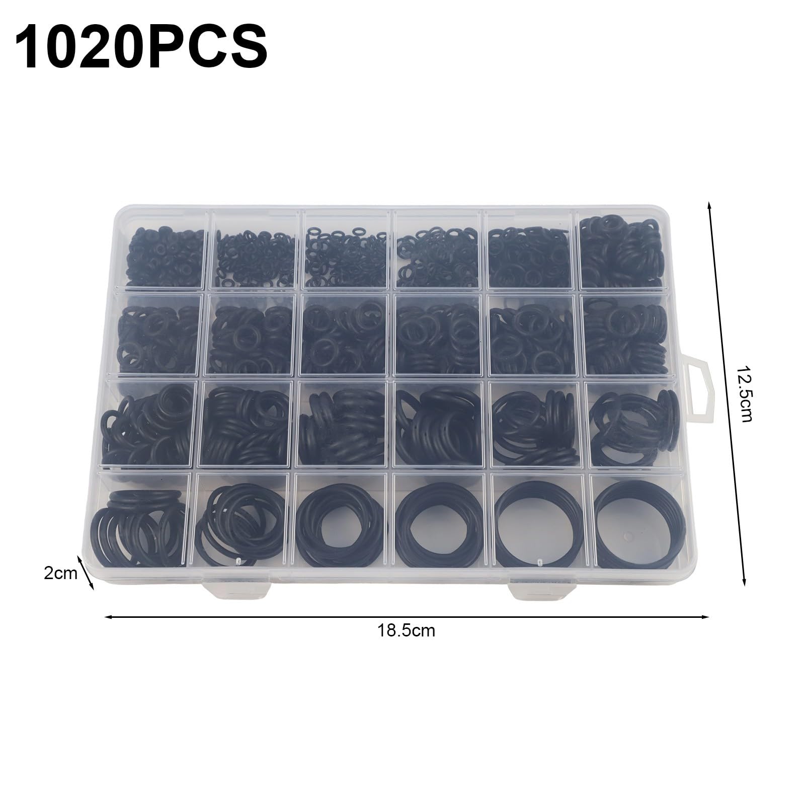 O-for Kit de juntas de anillo de 1020 piezas de juntas de nitrilo para reparación de fontanería de aire acondicionado de coche, con caja de almacenamiento y herramientas de gancho